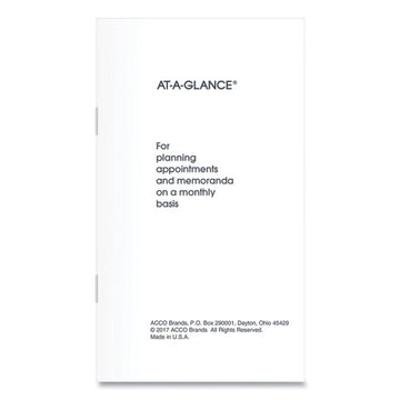 AT-A-GLANCE® Pocket Size Monthly Planner Refill, 6 X 3.5, White Sheets, 13-month (jan To Jan): 2022 To 2023 freeshipping - TVN Wholesale